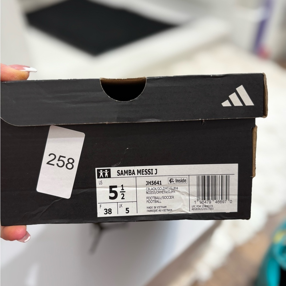 Adidas Black and Gold Samba Sneakers - Picture 2 of 2